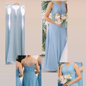 Dusty blue bridesmaid dress